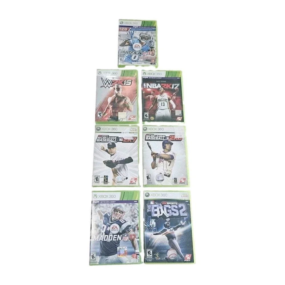 Microsoft Xbox 360 Game Lot 7 Tested Work Some Manuals Included Sports Games